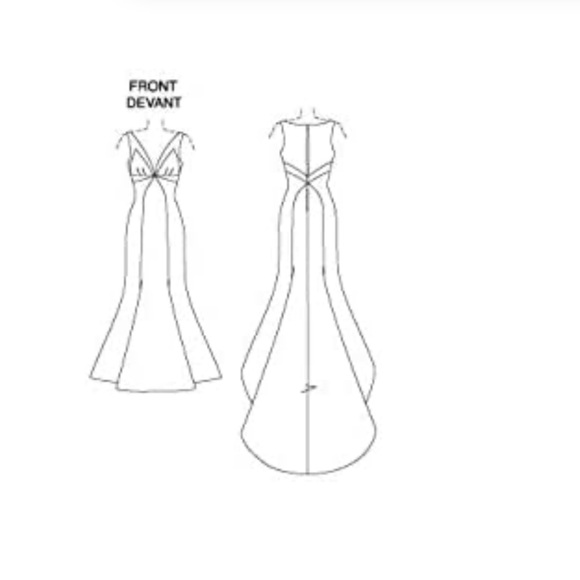 Vogue V1032 Wedding Gown Bridal Sewing Pattern Size 12 14 16 - Picture 4 of 6